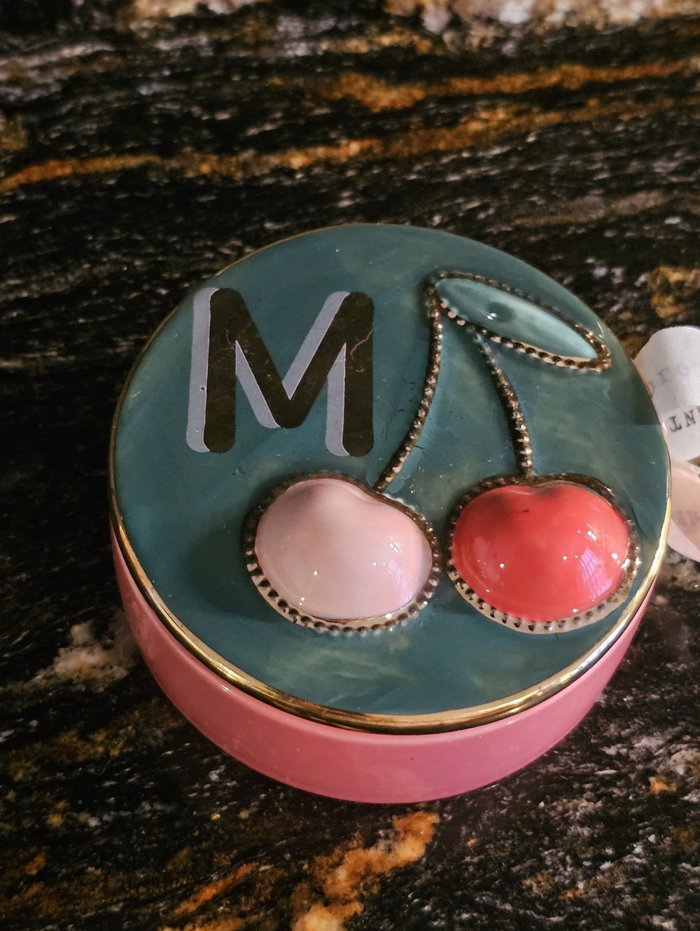 INITIAL “M” JEWELRY BOX BY ANTHROPOLOGIE